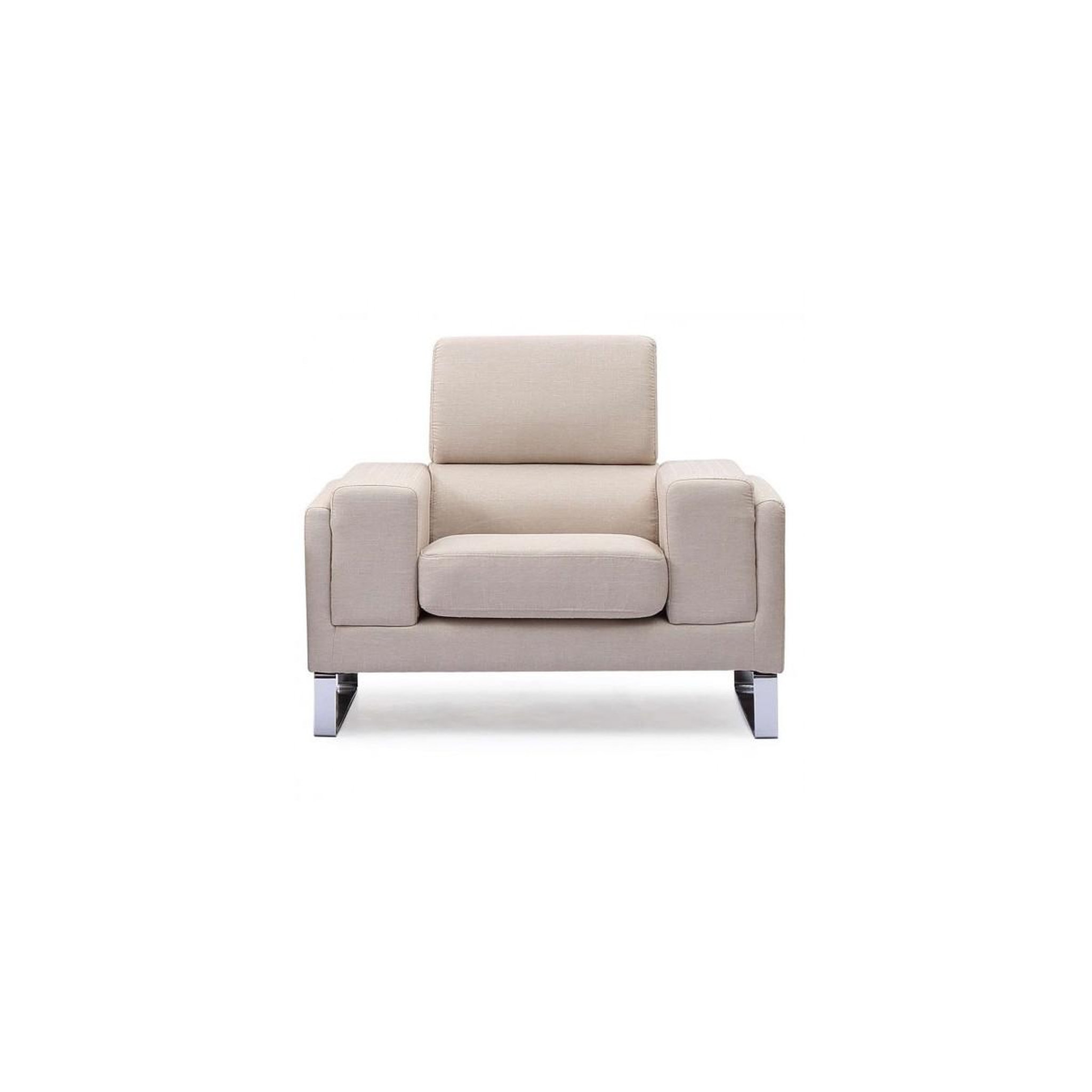 Voir la diapositive 6 : Paris Prix Fauteuil en Tissu  Ezekiel  104cm Beige