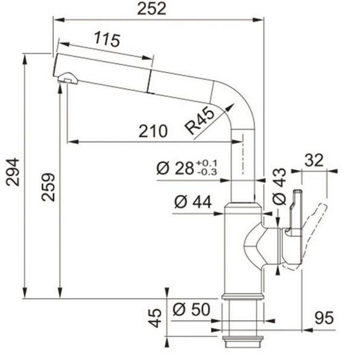 franke Mitigeur avec douchette onyx - 745369