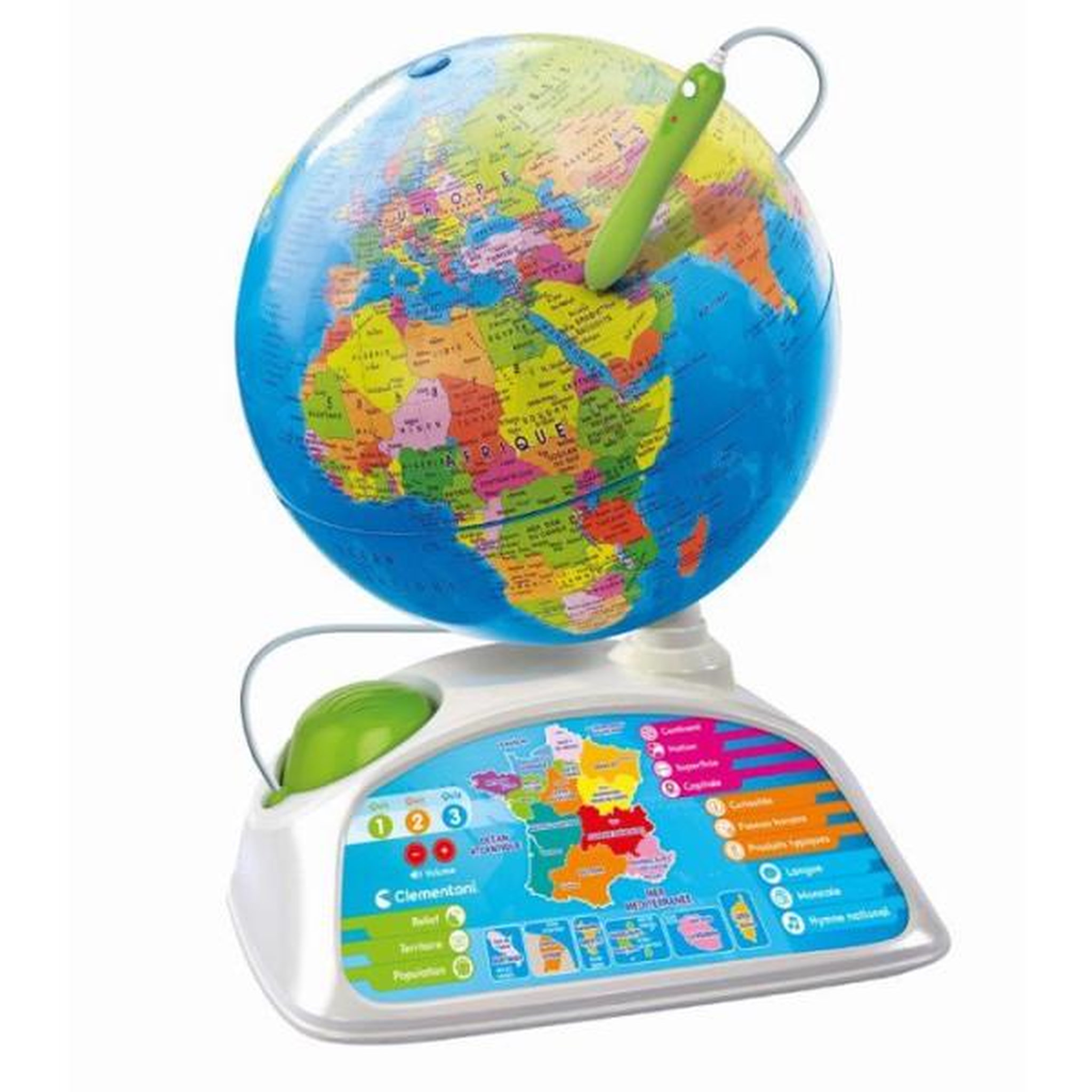 Voir la diapositive 2 : CLEMENTONI Exploraglobe - Réalité augmentée - Clementoni - Globe interactif - 500 questions - Voyage a travers le monde