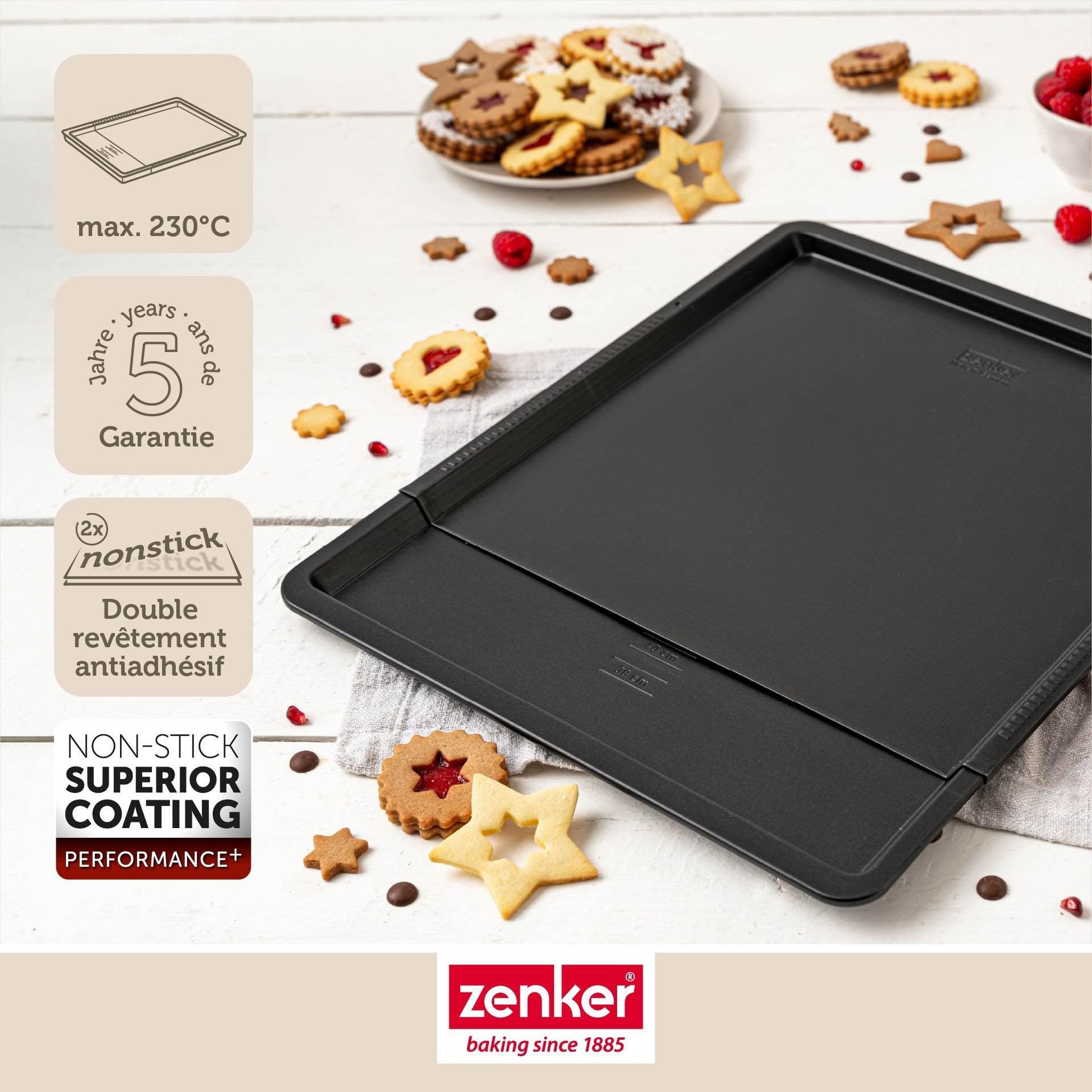 Voir la diapositive 5 : ZENKER Plaque de cuisson four extensible de 37 à 52 cm zenker perfect black +