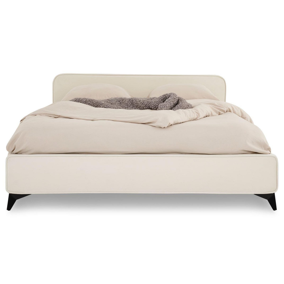 IDIMEX Lit double RAVELLO 140 x 190 cm, revêtement en tissu