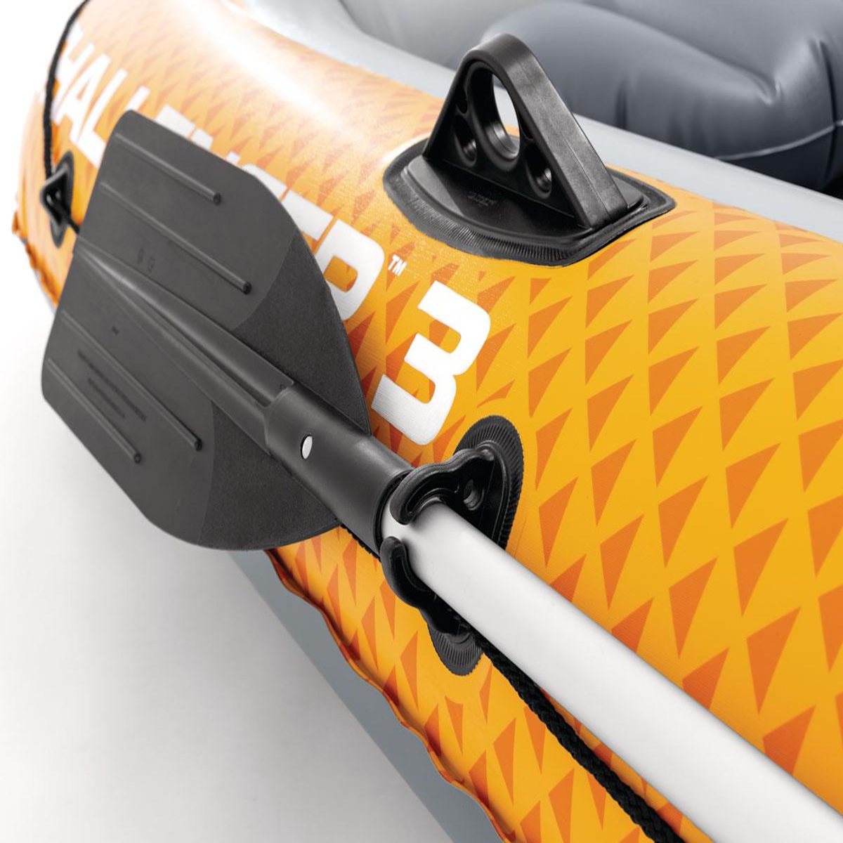 INTEX Kit bateau gonflable 3 places Challenger 3 avec rames et gonfleur - Intex