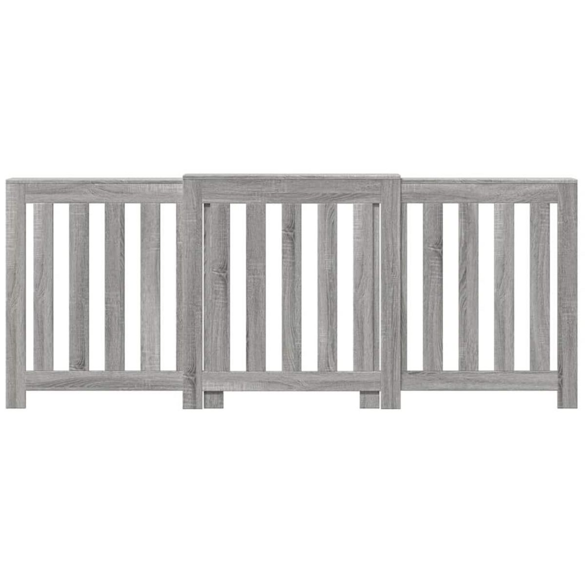 VIDAXL Cache-radiateur sonoma gris 205x21,5x83,5 cm bois d'ingenierie
