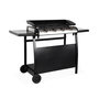 Voir la diapositive 1 : SWEEEK Plancha au gaz 4 brûleurs sur chariot - Porthos - 10kW. plancha à gaz avec desserte . cuisine extérieure. plaque émaillée. inox. barbecue