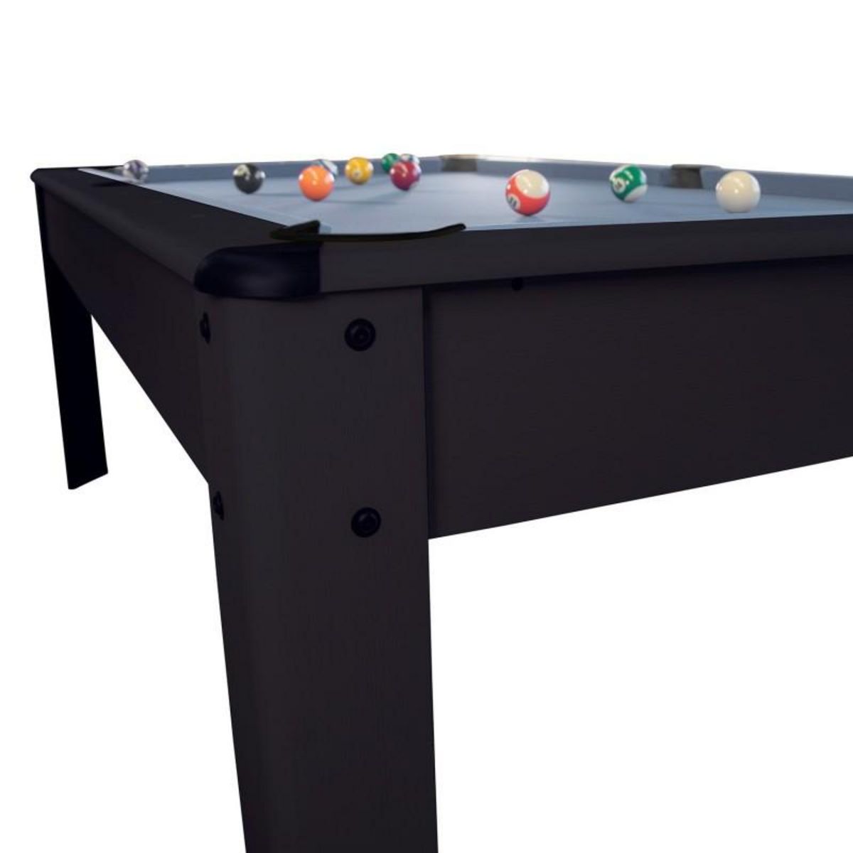 PLAY4FUN Billard Américain AMBIANCE 7Ft - 226,5 x 126,5 x 80 cm avec accessoires et plateau dînatoire - Couleur Noir