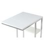 Voir la diapositive 2 : Paris Prix Table d'Appoint Design  Lucilla  60cm Blanc & Argent