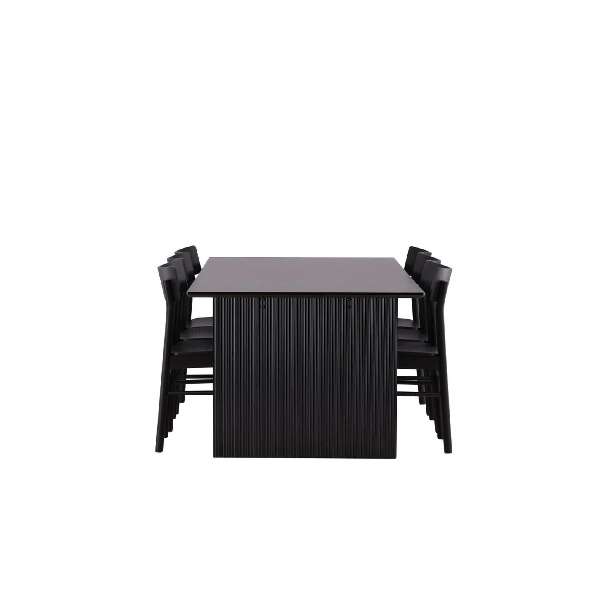 Voir la diapositive 3 : Paris Prix Ensemble table à manger & 6 chaises  vail & montros  200cm noir