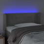 Voir la diapositive 4 : VIDAXL Tete de lit a LED Gris clair 103x16x78/88 cm Velours