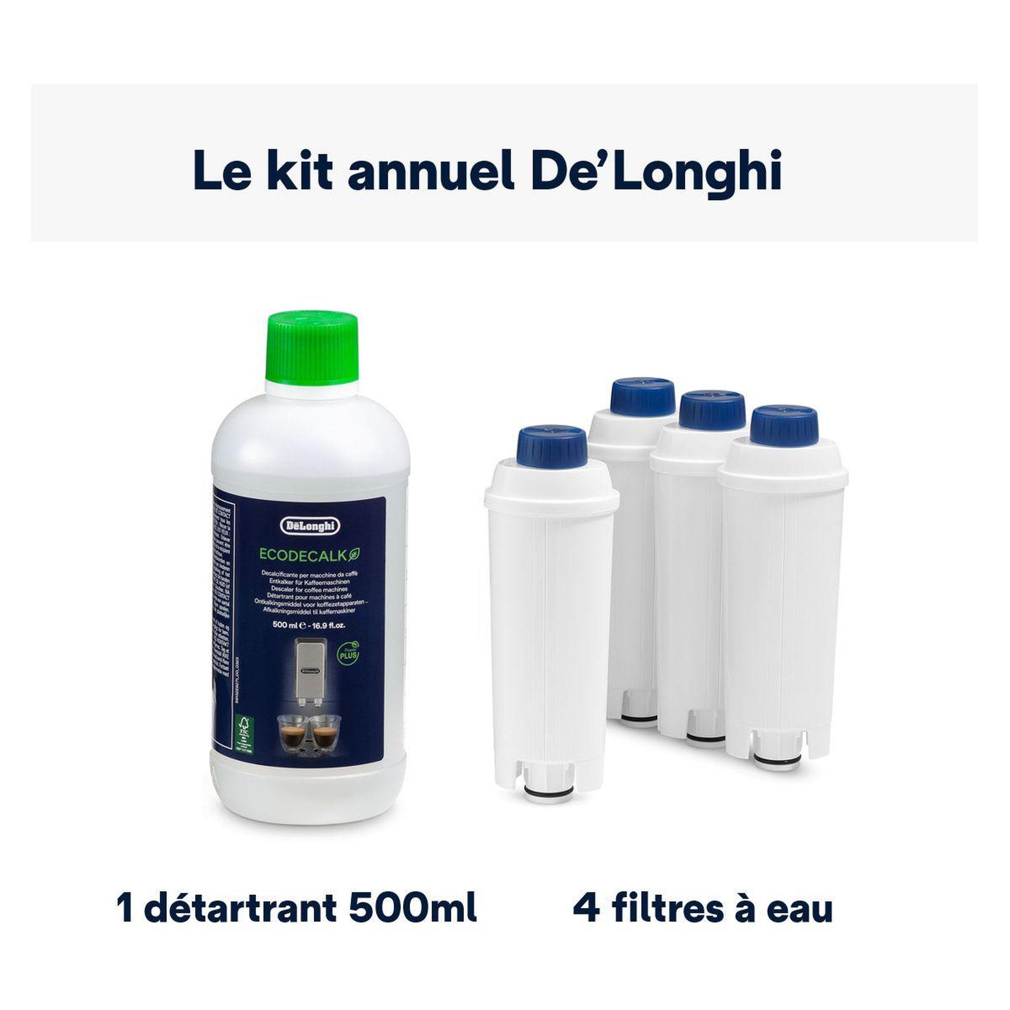 Voir la diapositive 2 : DELONGHI Détartrant anti-calcaire expresso broyeur 12 mois