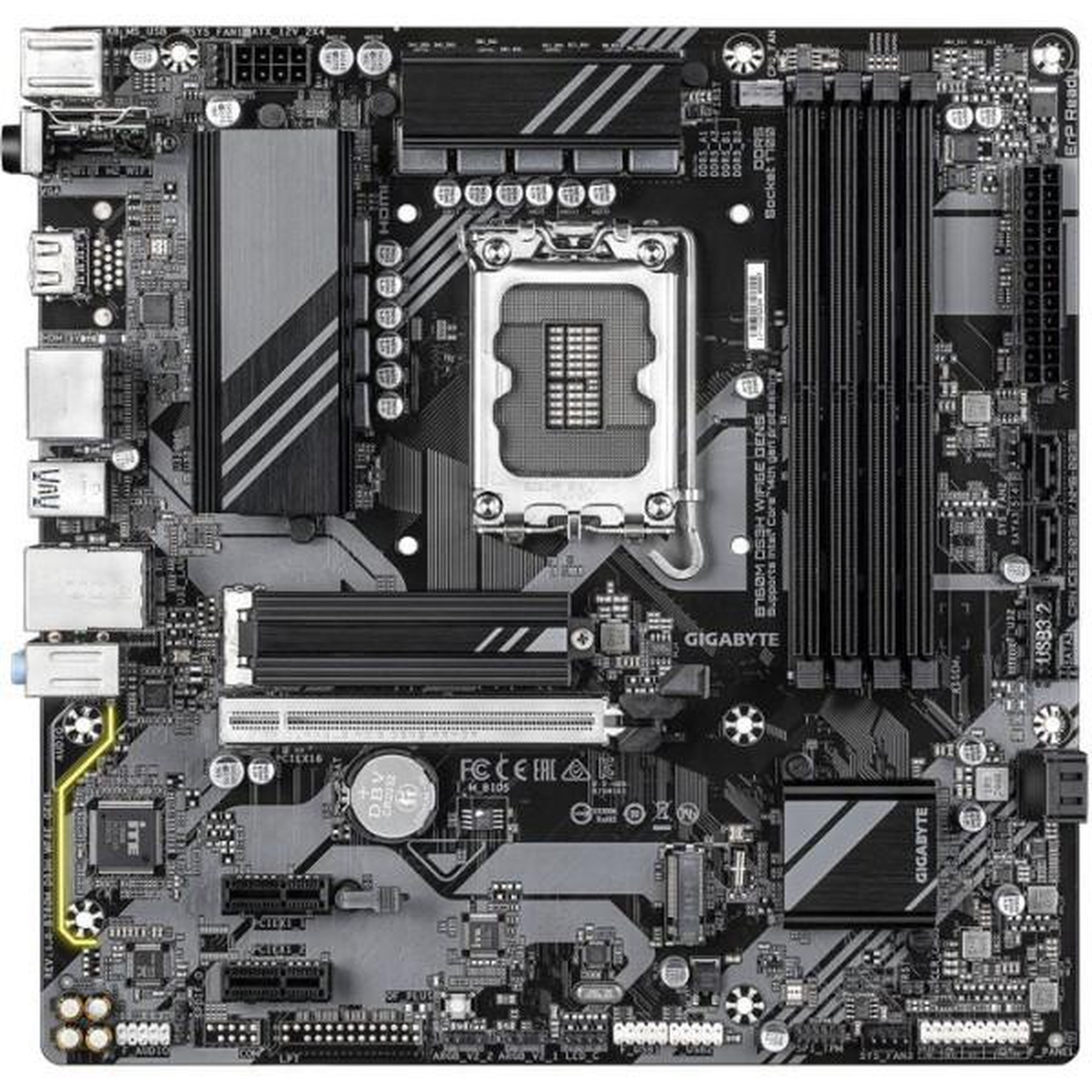 Voir la diapositive 2 : Gigabyte Carte mere - GIGABYTE - B760M DS3H WF6E GEN5 - Format Micro-ATX - Chipset Intel B760 - WiFi 6E & PCIe 5.0