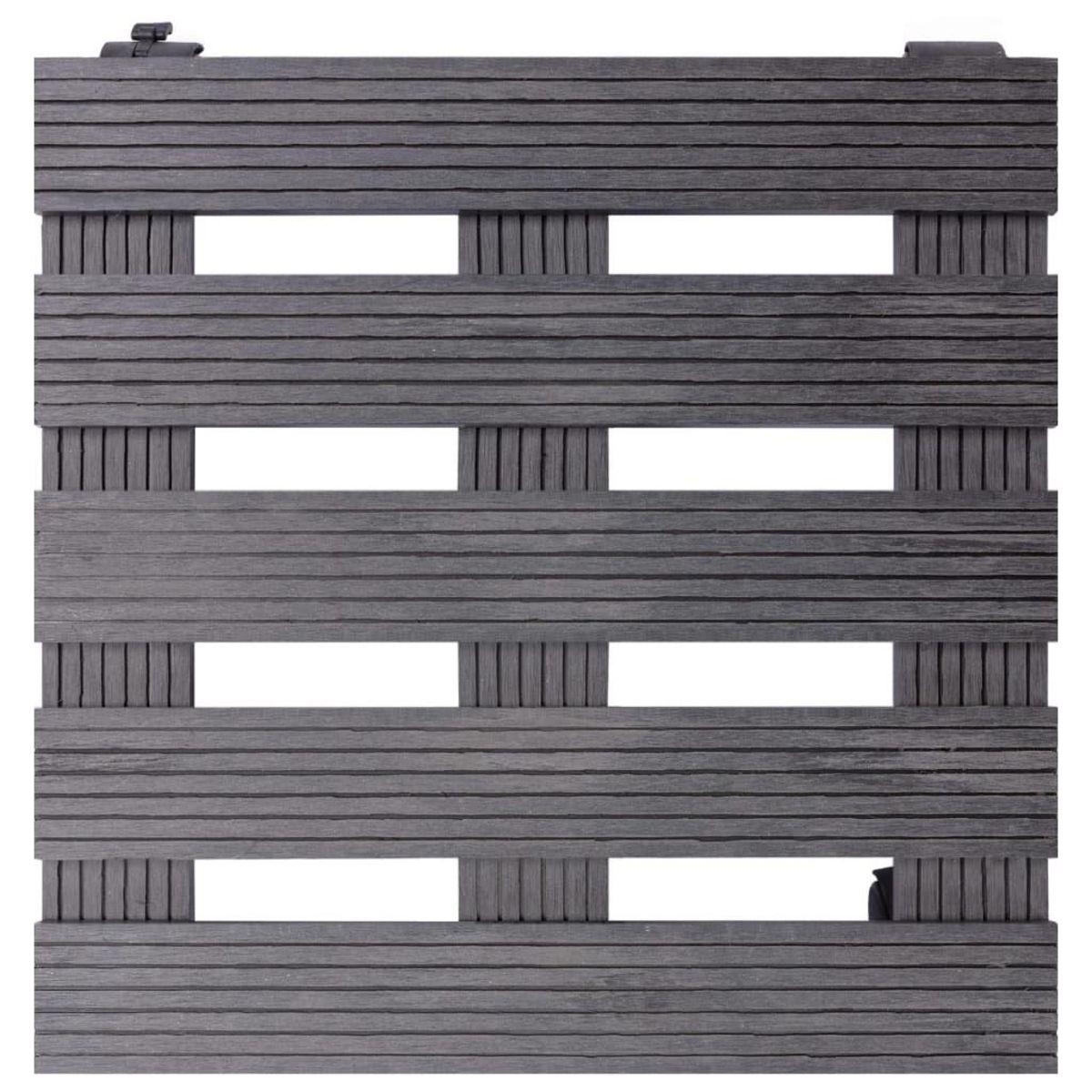 VIDAXL Chariots a plantes 4 pcs Gris 30x30x7,5 cm WPC