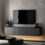 Voir la diapositive 6 : CONCEPT USINE Meuble TV contemporain anthracite avec rangement 160 cm NAEL
