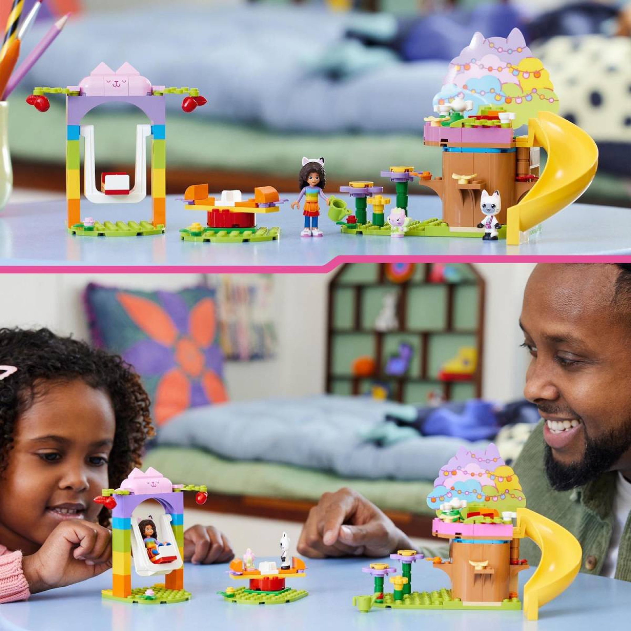 Voir la diapositive 6 : LEGO 10787 Gabby et la Maison Magique La Fête au Jardin de Fée Minette, Jouet avec Figurines plus Cabane dans l&rsquo;Arbre, Toboggan et Manège, Cadeau Filles, Garçons, Enfants Dès 4 Ans