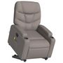 Voir la diapositive 3 : VIDAXL Fauteuil inclinable de massage Taupe Tissu