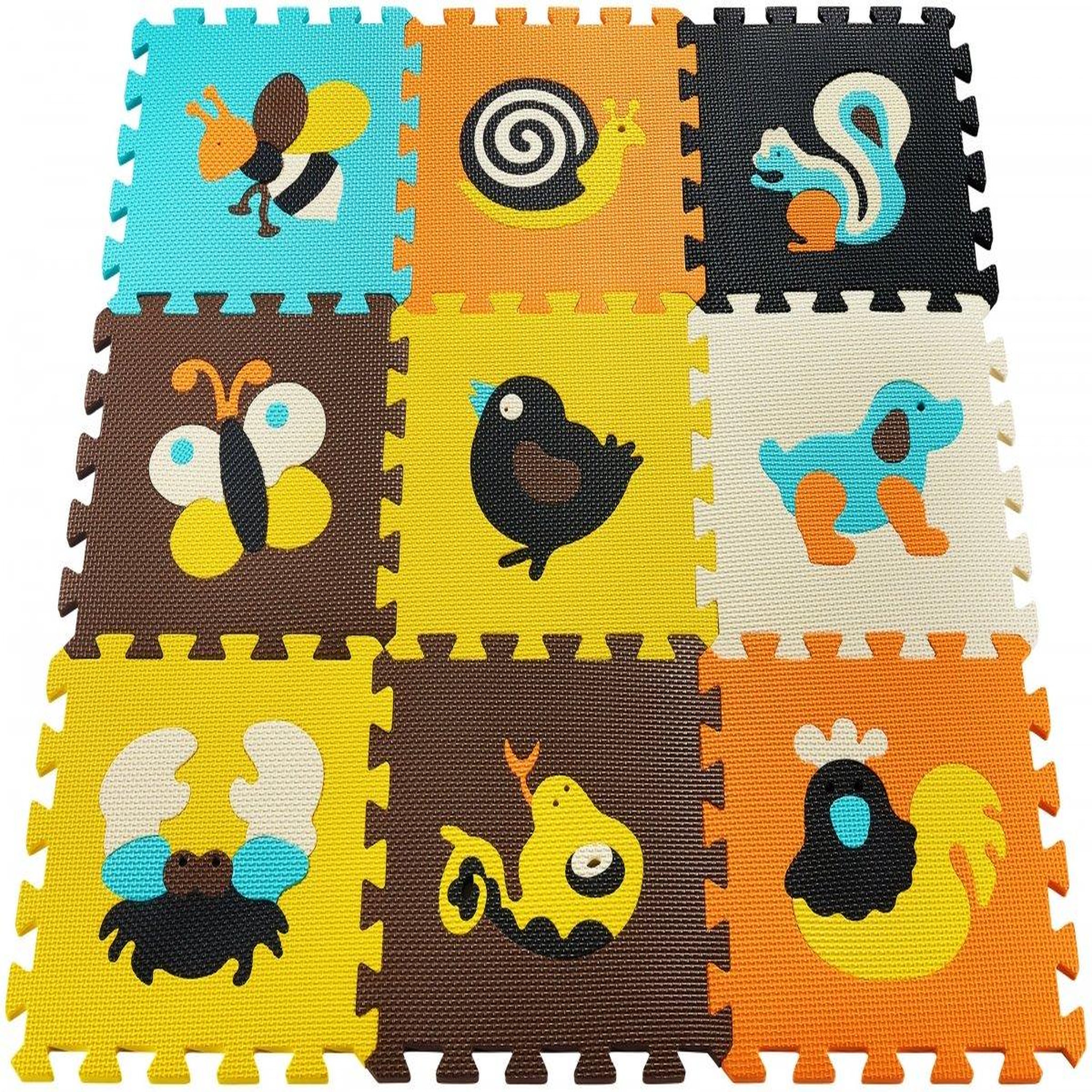 Voir la diapositive 4 : MOBY SYSTEM Tapis Puzzle Bébé en Mousse EVA 90 x 90 cm, 9 Pièces avec Animaux, Épaisseur 1 cm
