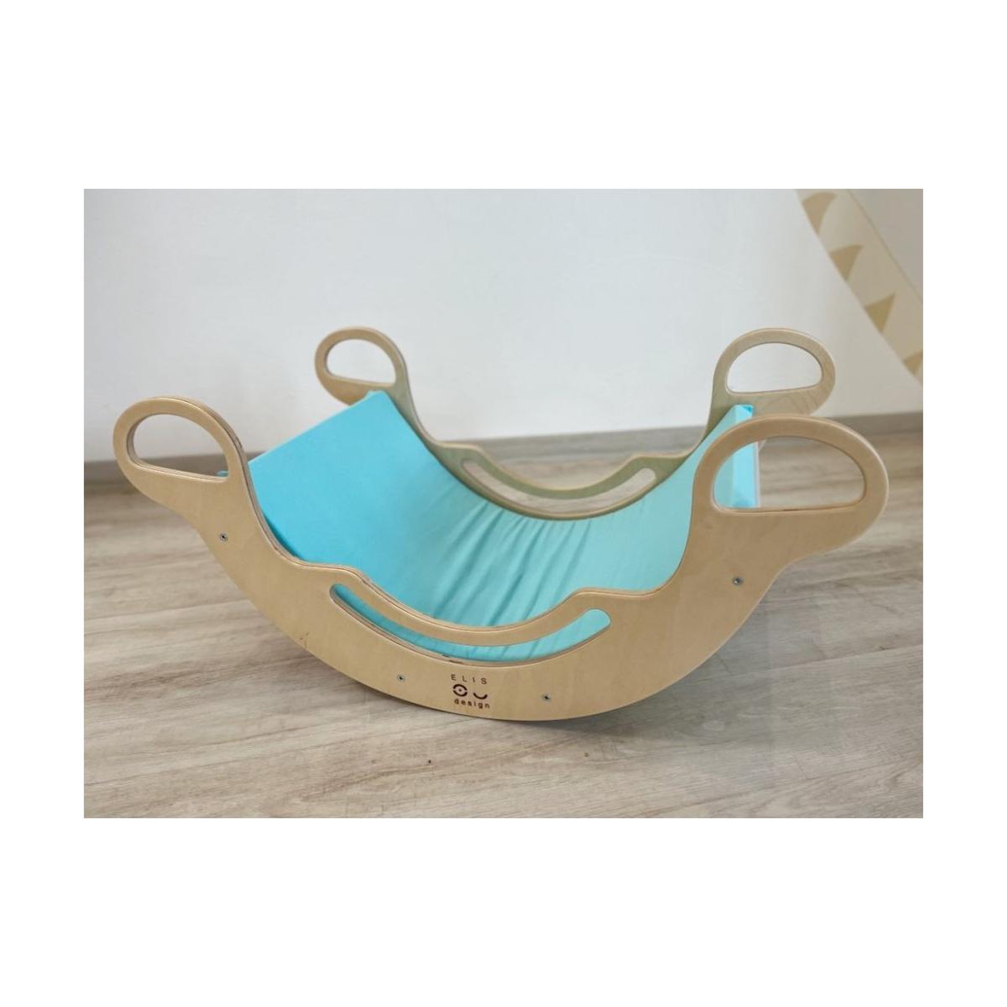 Voir la diapositive 2 : ELINELI Housse pour balançoire Montessori 5en1 turquoise