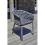 Voir la diapositive 5 : Paris Prix Lot de 2 Fauteuils de Jardin en Corde Tissée  Camargue  72cm Gris Anthracite