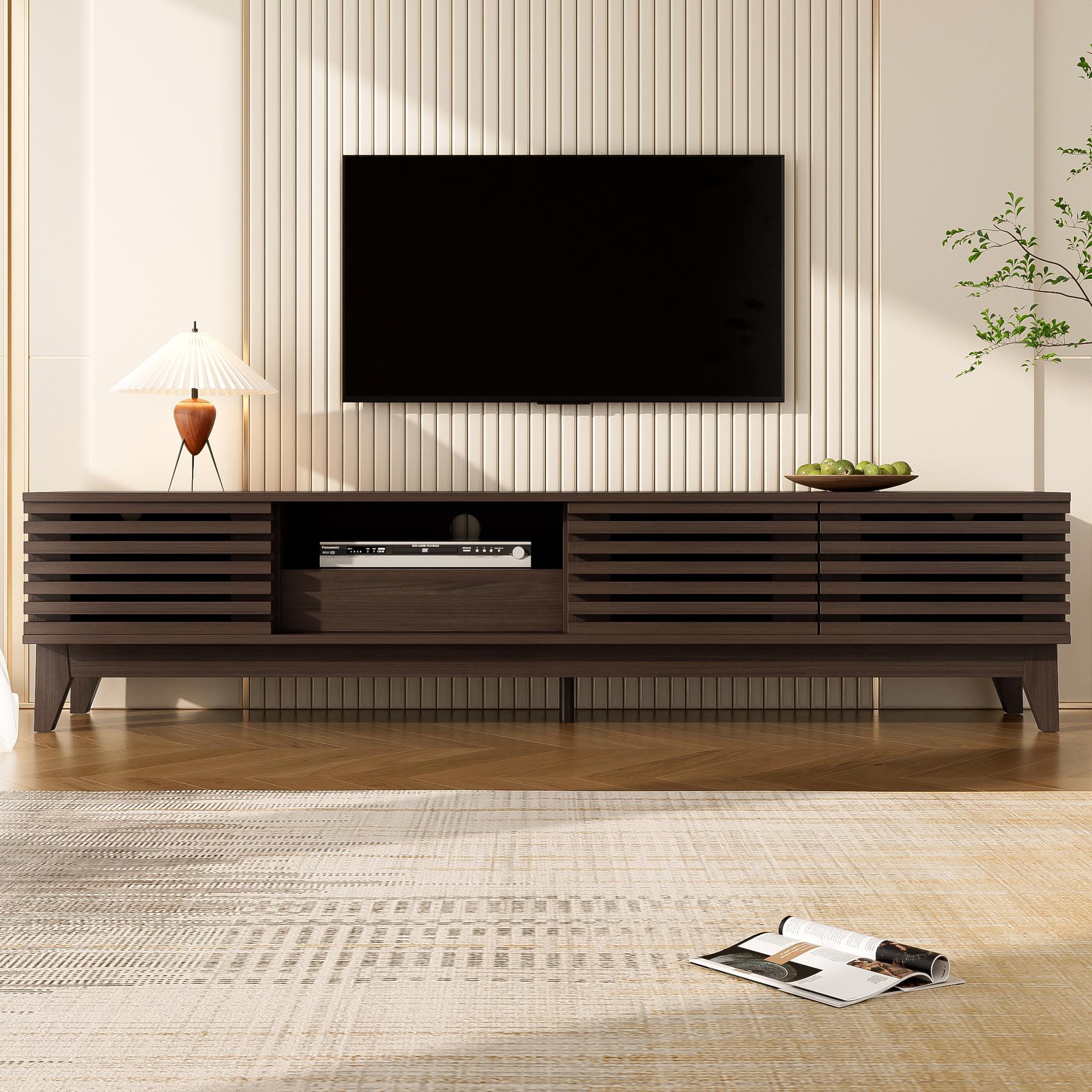 Voir la diapositive 2 : MERAX Meuble tv naturel 170 cm panneau de particules