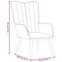 Voir la diapositive 6 : VIDAXL Chaise de relaxation avec repose-pied Gris fonce Velours