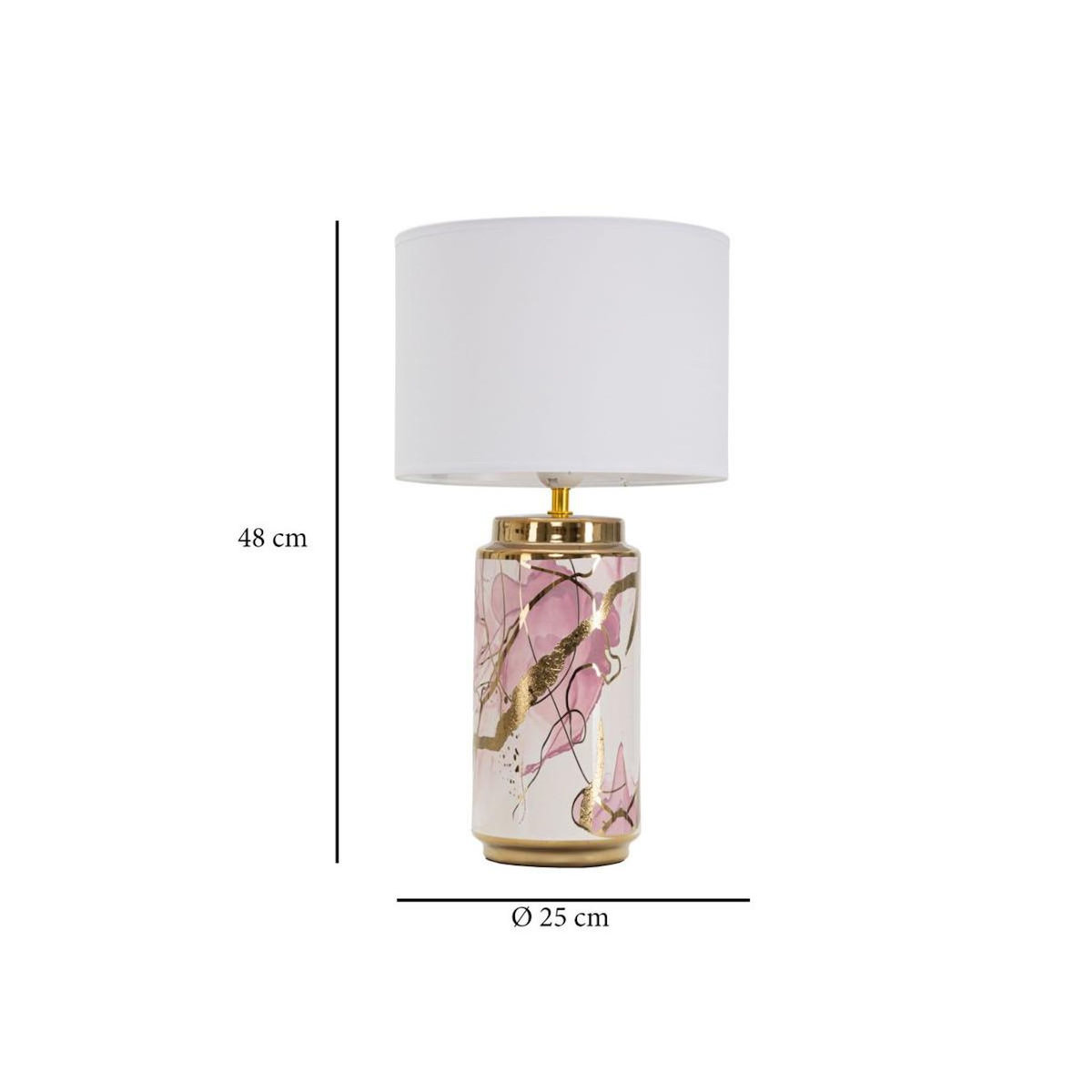 Paris Prix Lampe à Poser en Céramique  Abstract  48cm Multicolore