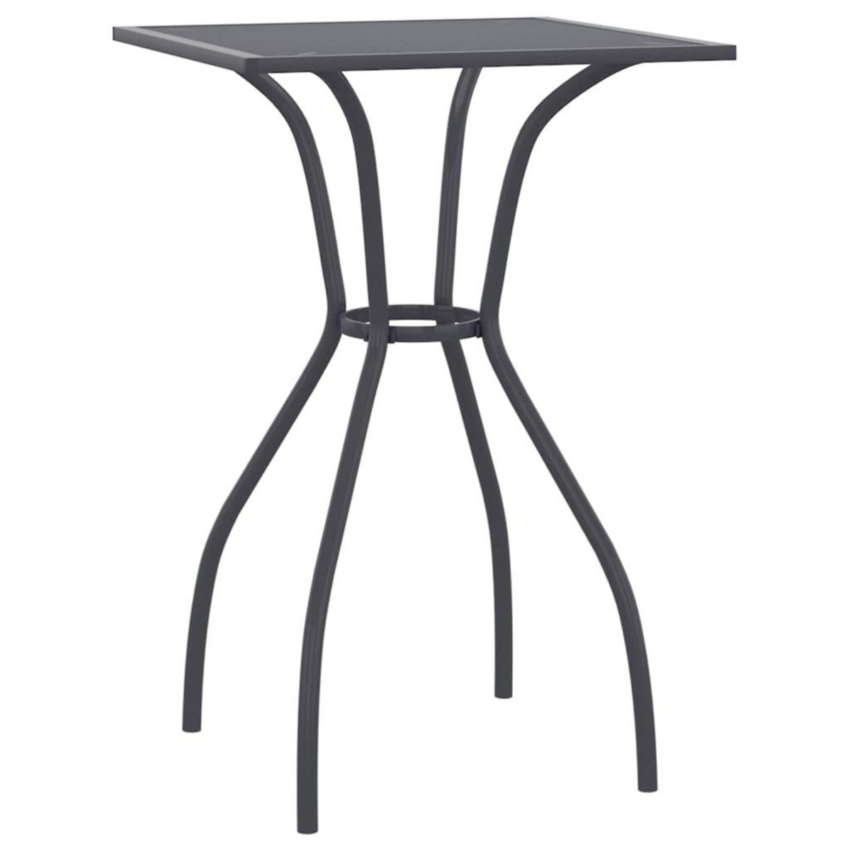 VIDAXL Table de jardin anthracite 50x50x72 cm treillis d'acier