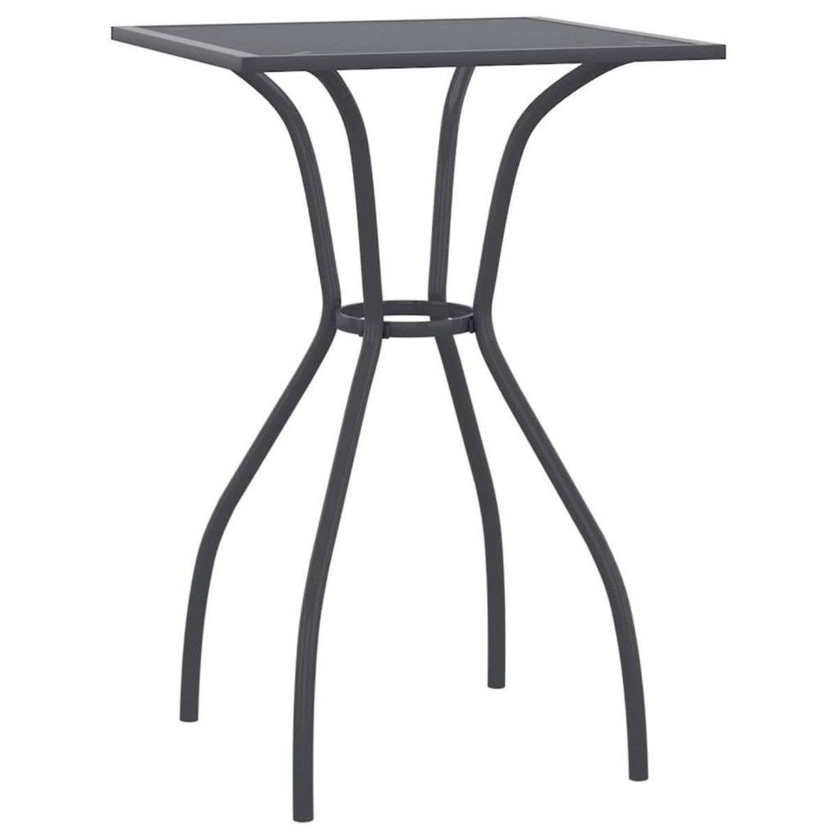 VIDAXL Table de jardin anthracite 50x50x72 cm treillis d'acier