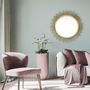 Voir la diapositive 4 : Paris Prix Miroir Mural Soleil Design  Royal  60cm Or