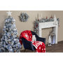 Voir la diapositive 5 : FEERIC LIGHT & CHRISTMAS Plaid de Noël motif Merry Christmas - 130 x 180 cm - Rouge