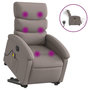 Voir la diapositive 2 : VIDAXL Fauteuil inclinable de massage electrique Taupe Tissu