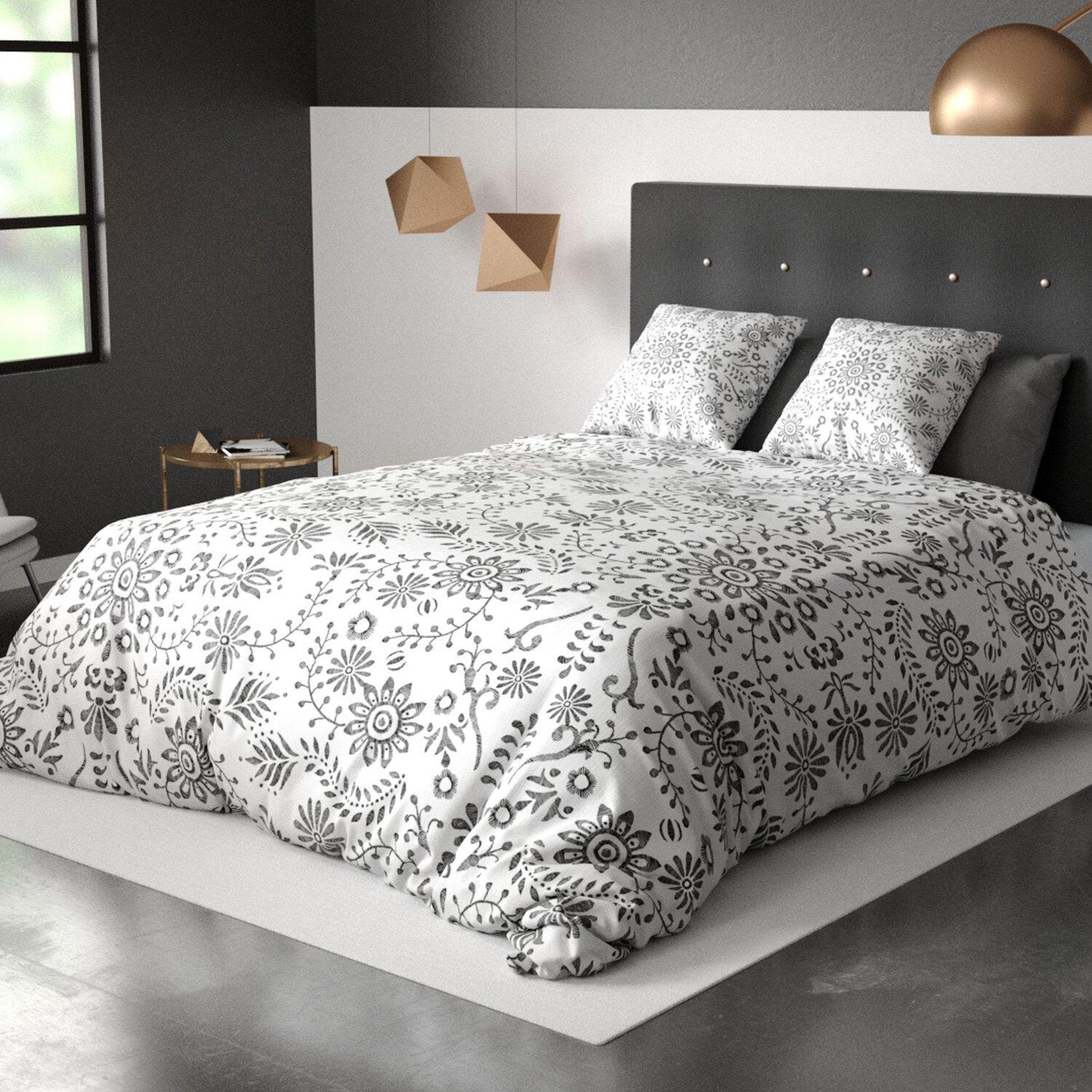 Voir la diapositive 3 : Les Ateliers du Linge Parure housse de couette 100% coton 57fils-vishka