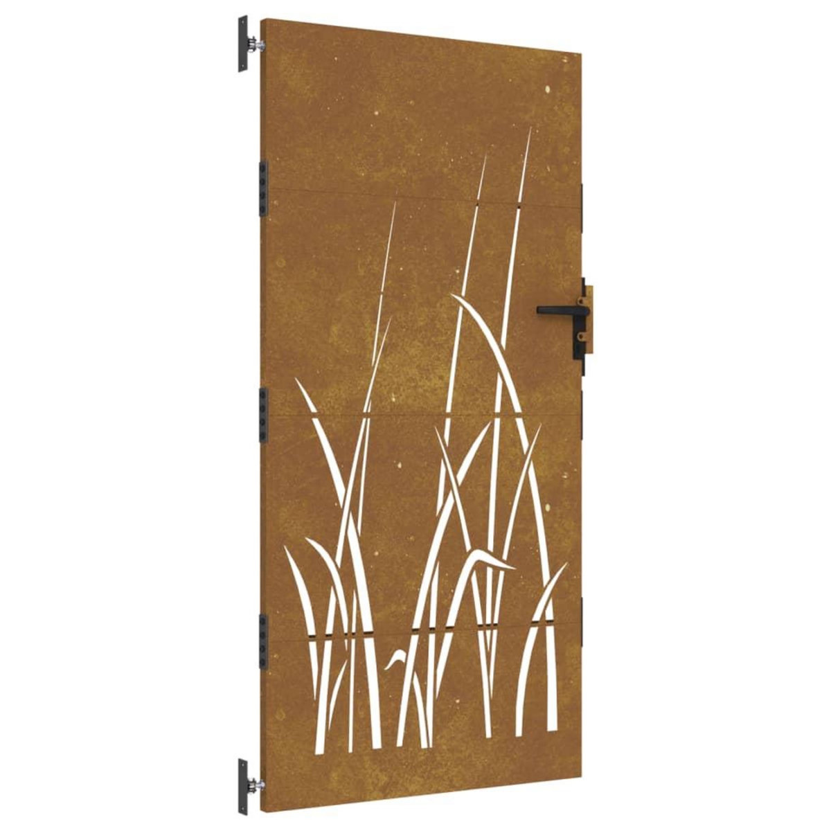 VIDAXL Portail de jardin 85x175 cm acier corten conception d'herbe
