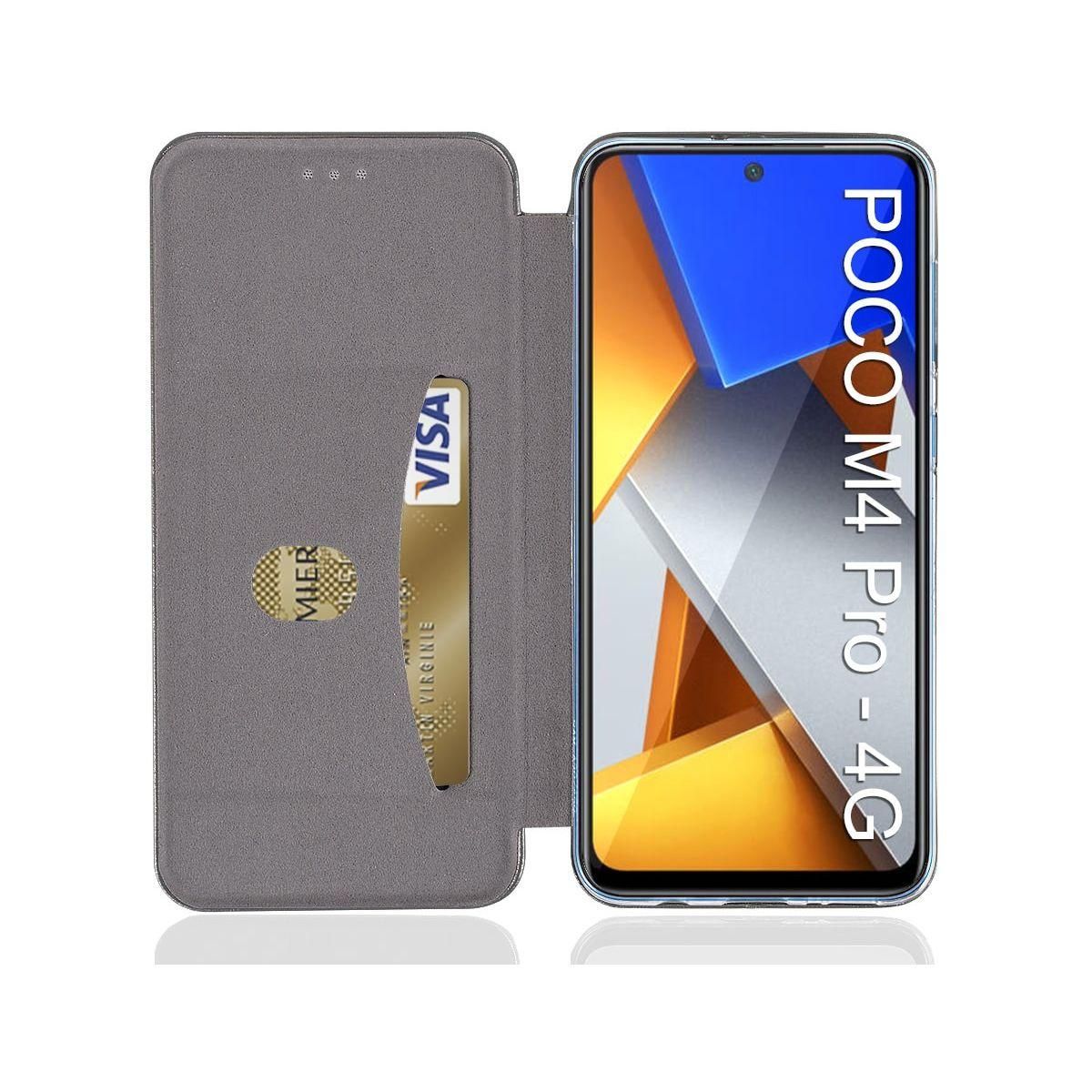 IBROZ Etui Xiaomi Poco M4 Pro 4G Cuir Bleu