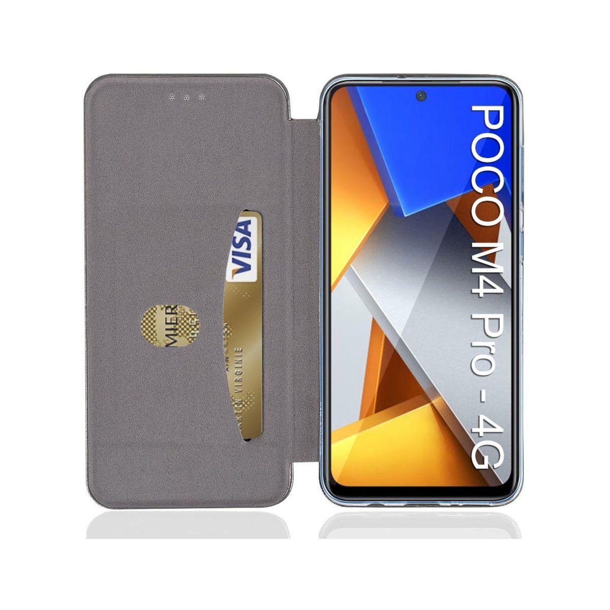 IBROZ Etui Xiaomi Poco M4 Pro 4G Cuir Bleu