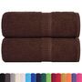 Voir la diapositive 2 : VIDAXL Serviettes de visage 2 pcs marron 30x30 cm 360 g m² 100% coton