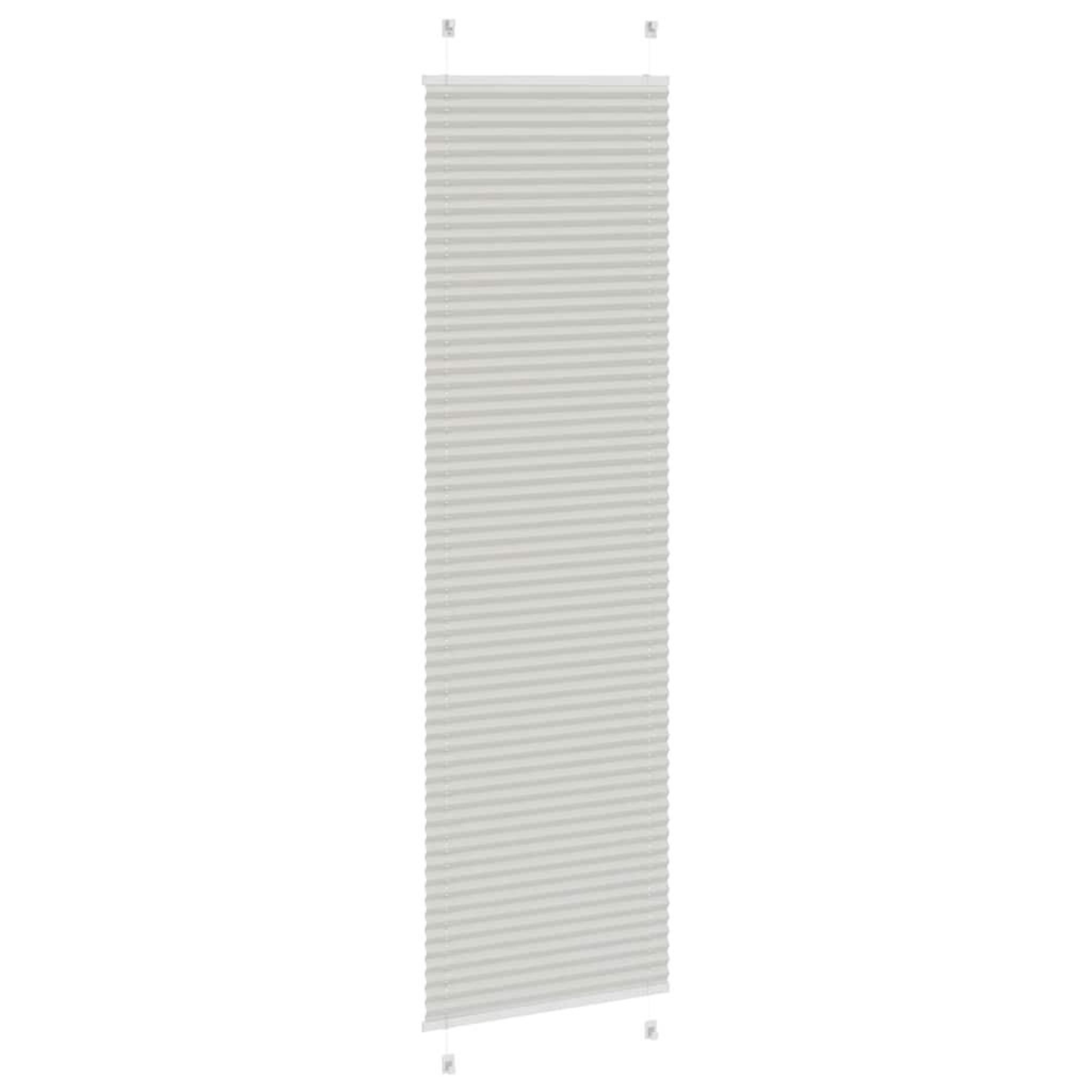 Voir la diapositive 4 : VIDAXL Store plisse gris clair 55x200 cm largeur du tissu 54,4 cm