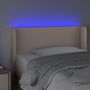 Voir la diapositive 4 : VIDAXL Tete de lit a LED Cappuccino 103x16x78/88 cm Similicuir
