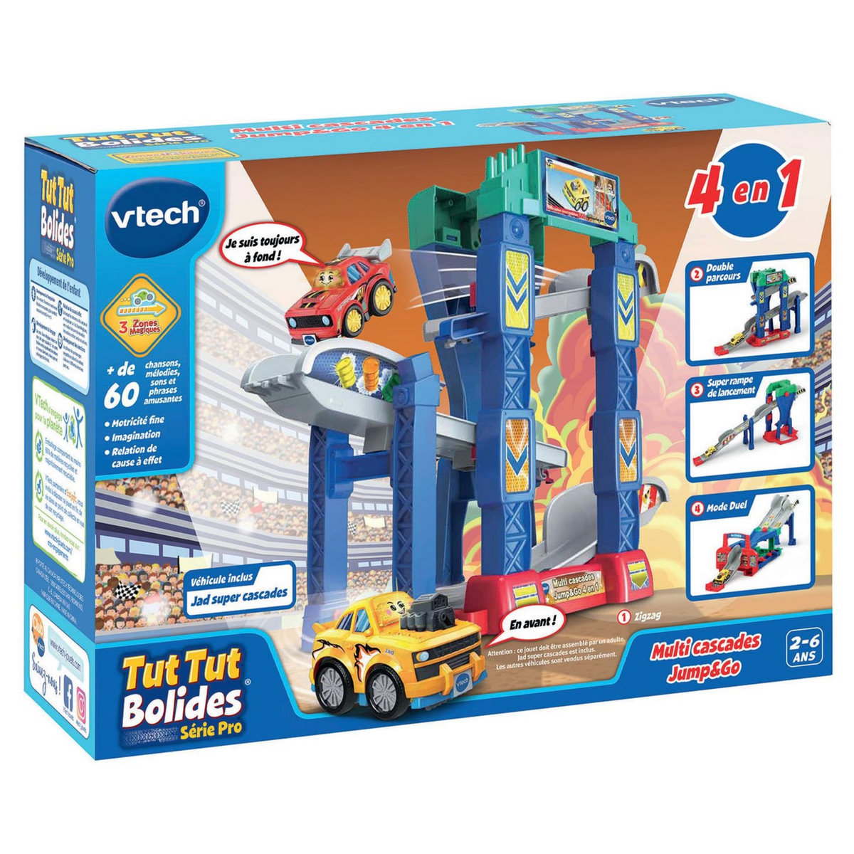 Tut tut Bolides série Pro - Multi Cascades Jump & Go 4 en 1