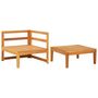 Voir la diapositive 3 : VIDAXL Salon de jardin 2 pcs avec coussins gris fonce Bois d'acacia
