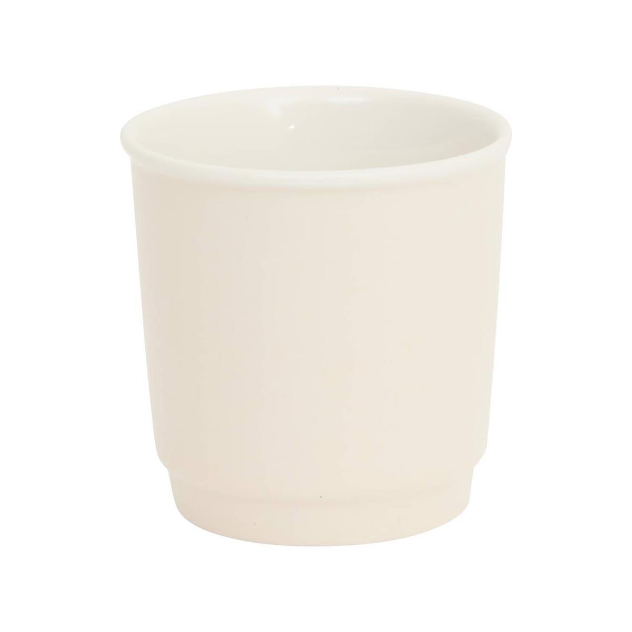 Voir la diapositive 2 : SECRET DE GOURMET Lot de 6 tasses à café  nature  9cl crème