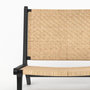 Voir la diapositive 6 : MAISON PAVANE Fauteuil en bois de teck noir et tressage chevron en rotin-Kilka
