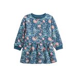 Petit Béguin Robe enfant en molleton Dina. Coloris disponibles : Bleu