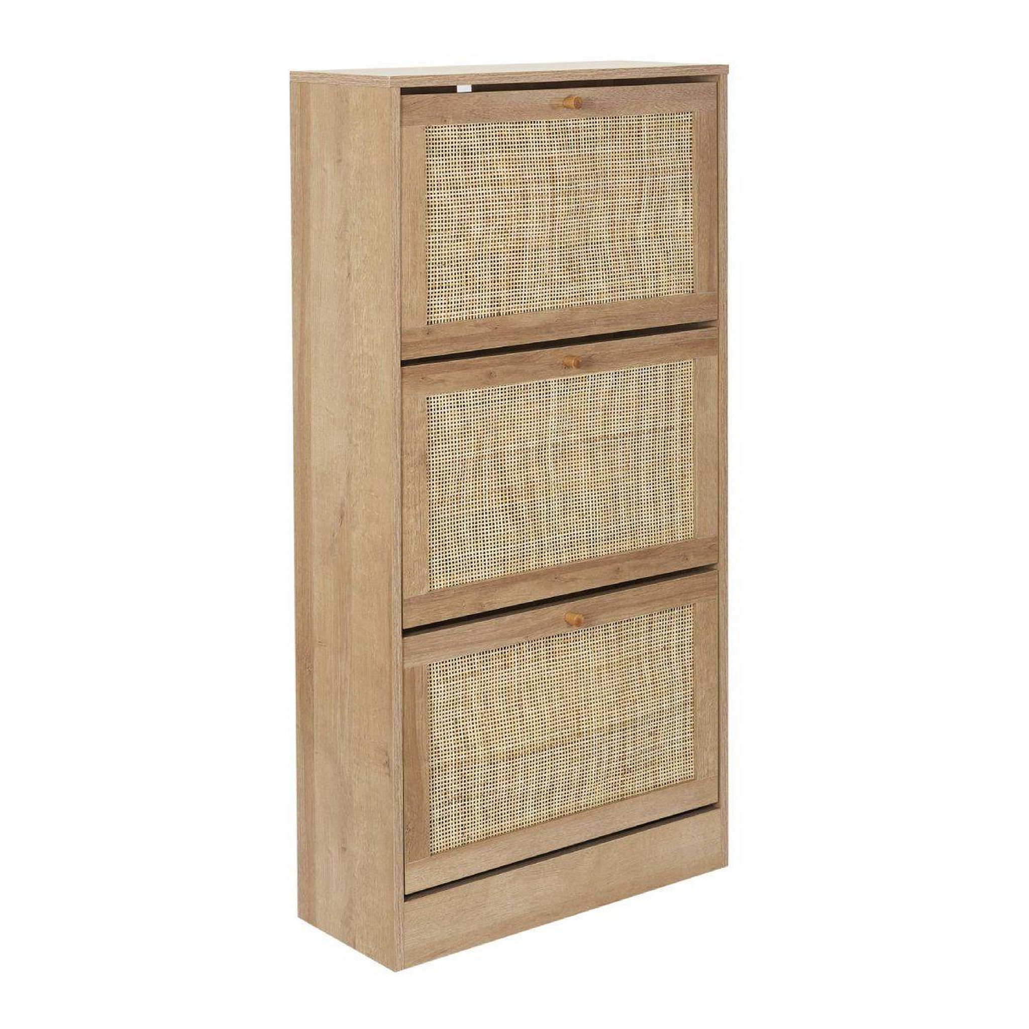 The Home Deco Factory Meuble à chaussures 3 portes  bali  113cm marron