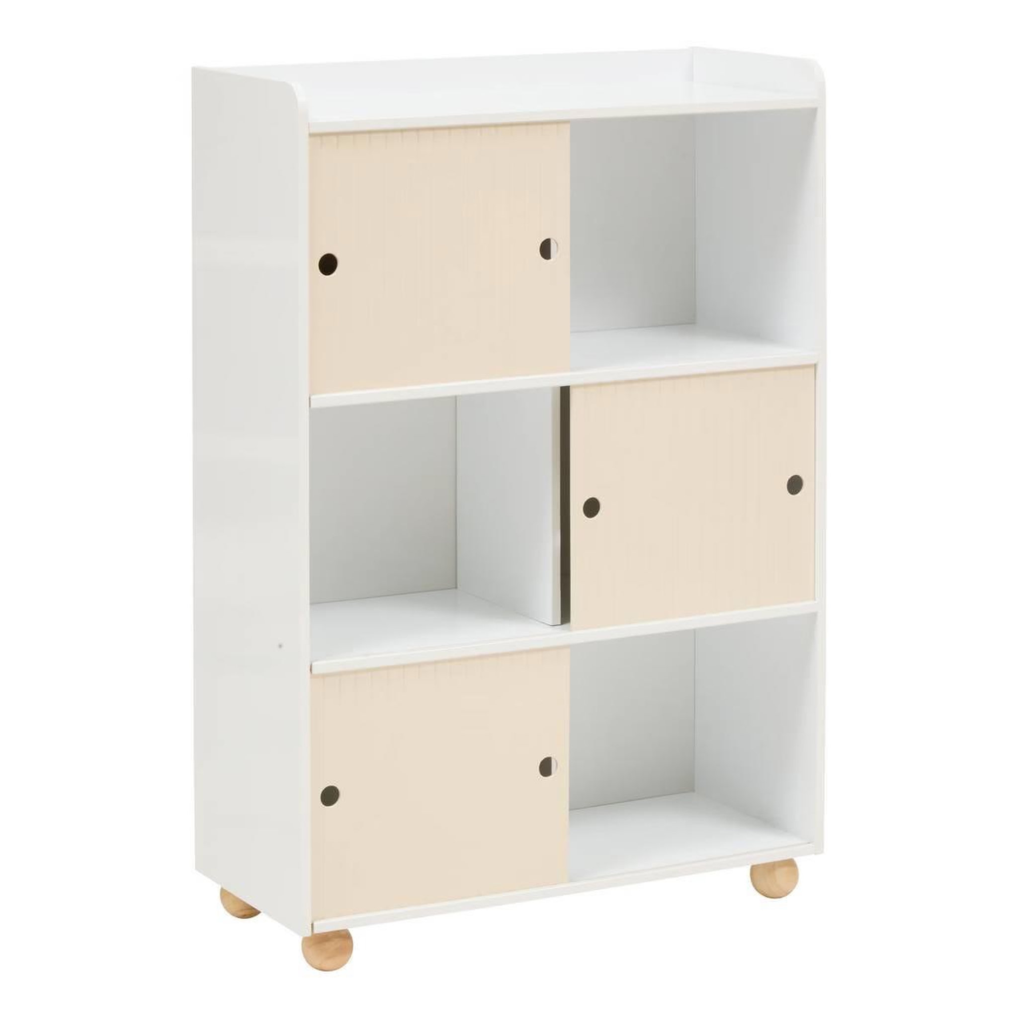 Atmosphera Kids Meuble de rangement 3 portes  bouli  101cm beige