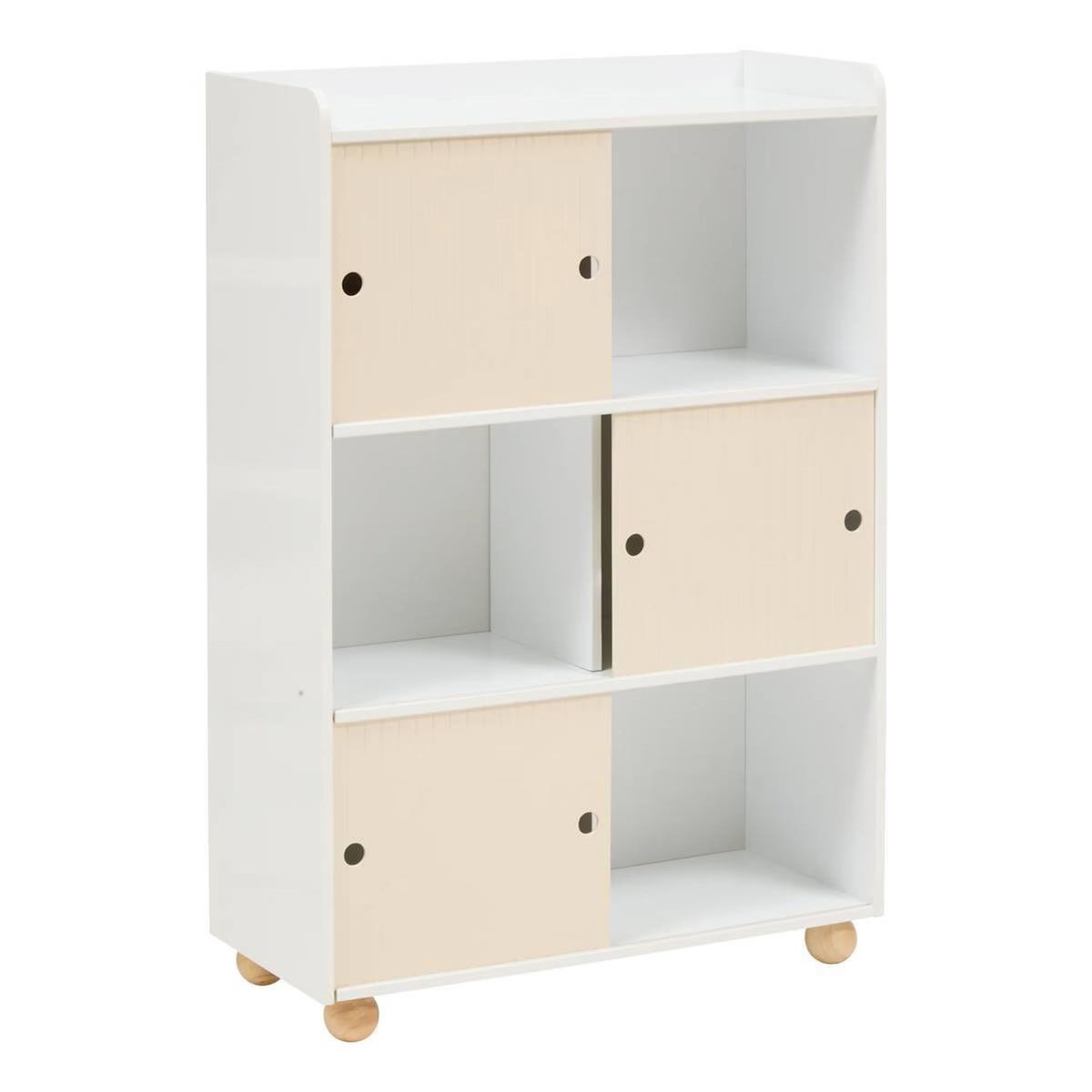 Atmosphera Kids Meuble de Rangement 3 Portes  Bouli  101cm Beige