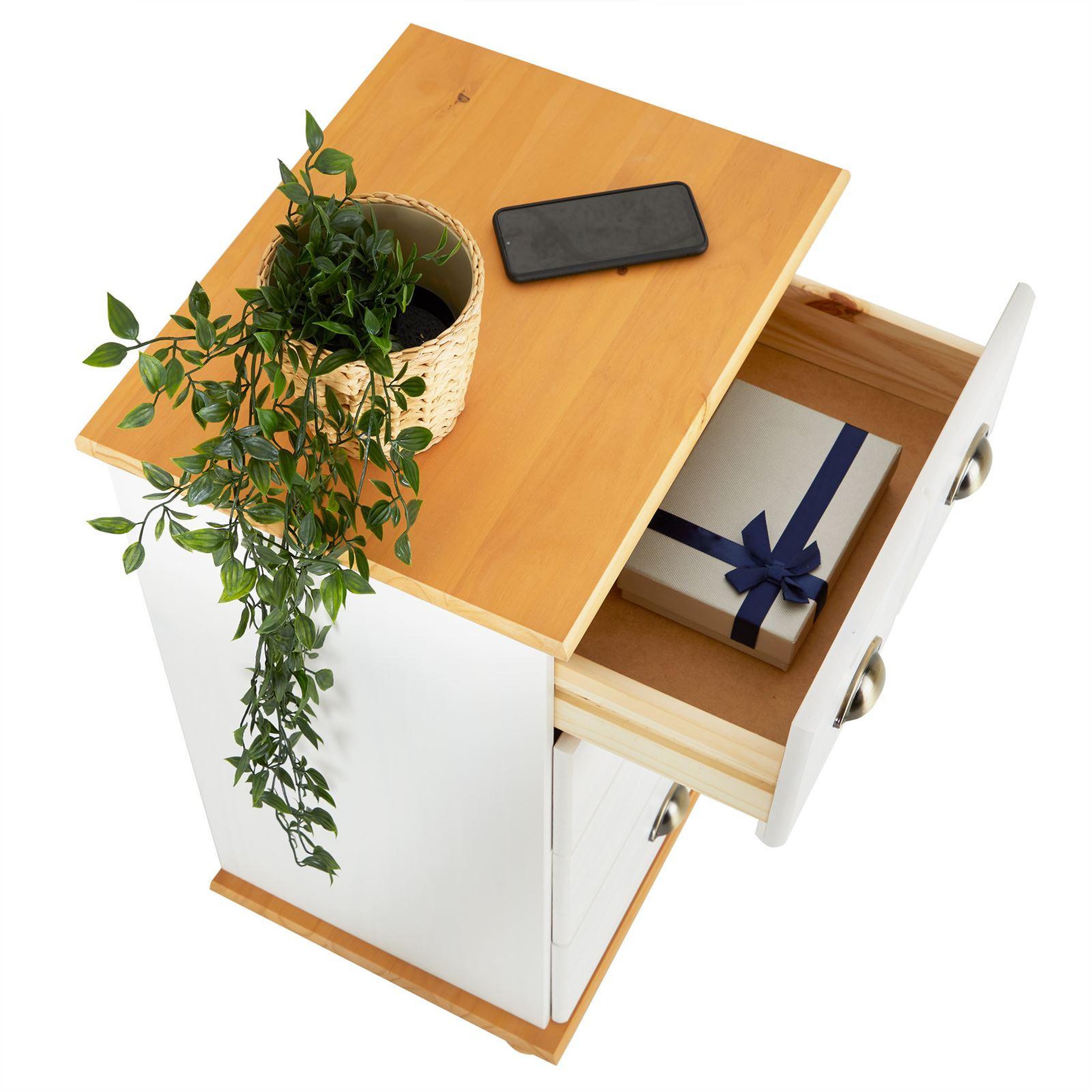 Voir la diapositive 5 : IDIMEX Commode apothicaire COLMAR en pin massif, 4 tiroirs