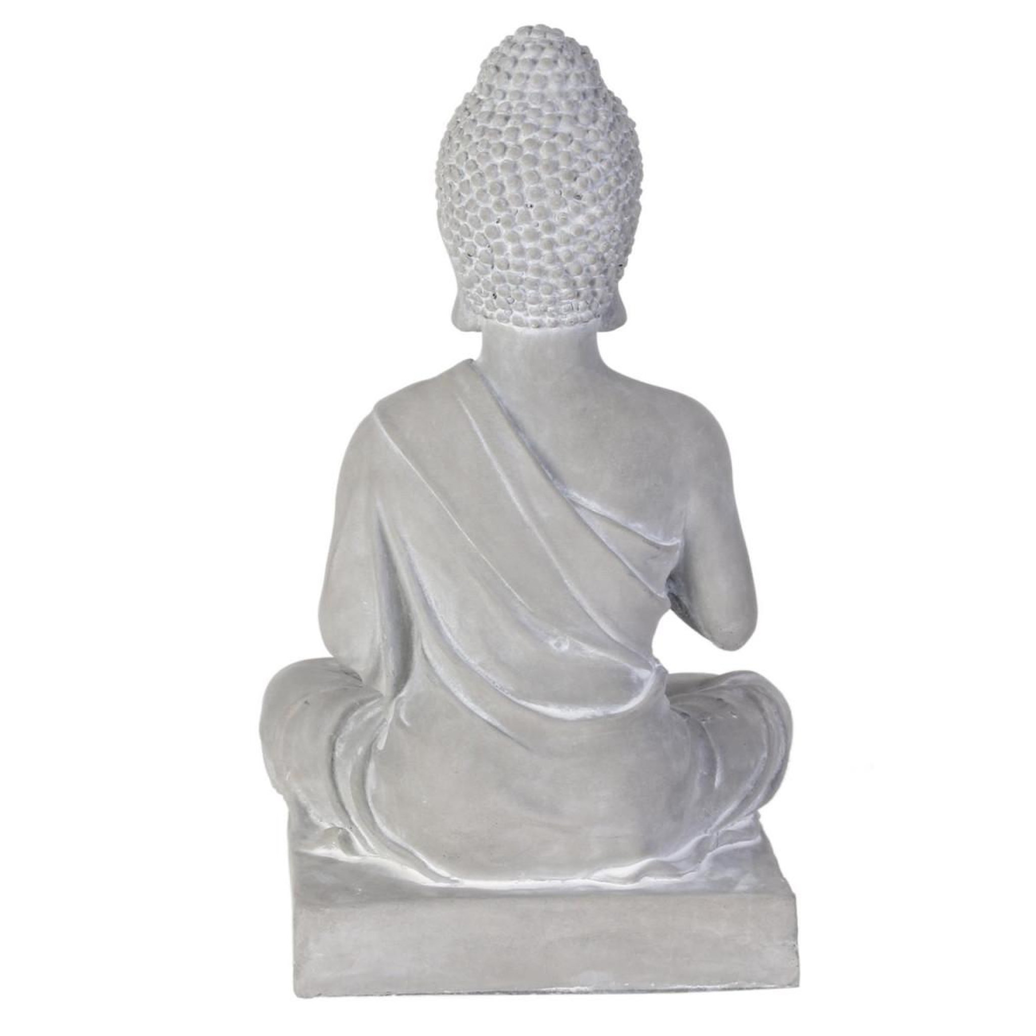 Voir la diapositive 3 : The Home Deco Factory Statuette déco  bouddha assis  27cm gris