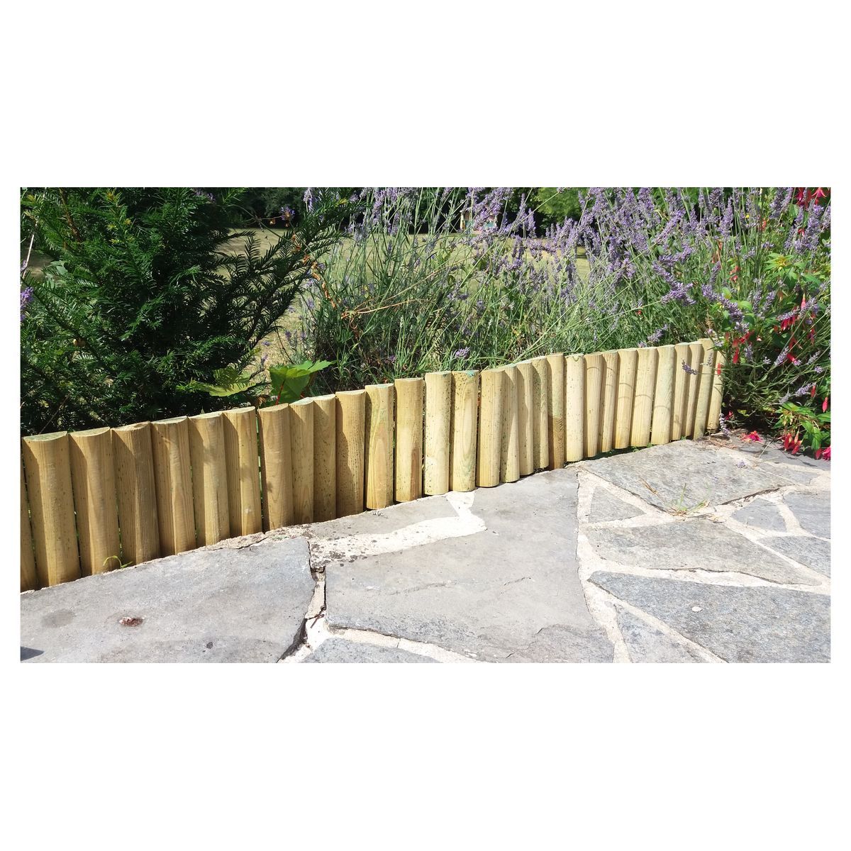 GARDENSTAR Lot de 5 bordure rondin souple diamètre 5x20/40 L105cm