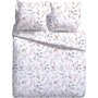 Voir la diapositive 2 : Drap housse fantaisie en microfibre motifs feuillages JULIE