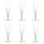 Voir la diapositive 1 : Paris Prix Lot de 6 Flûtes à Champagne Réutilisable  Plastique  14cl Transparent