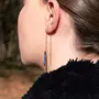 SLOYA Boucles d'oreilles pendantes Lumia en pierres Lapis-lazuli